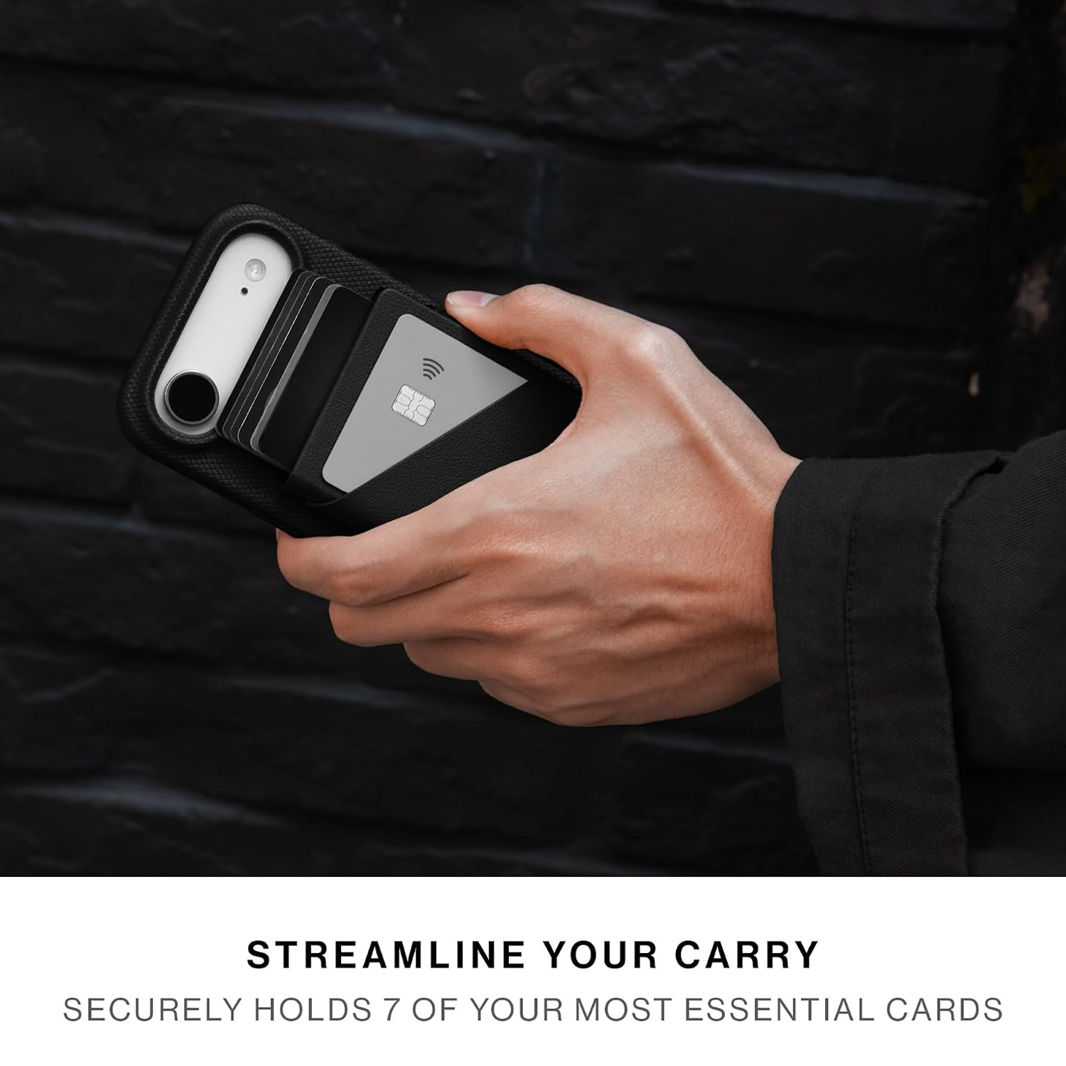 Native Union Card Slide Wallet - Compatible with MagSafe for iPhone - RFID Protector, Ultra-Thin Recycled Leather, Slide Access - Up to 6 Cards
