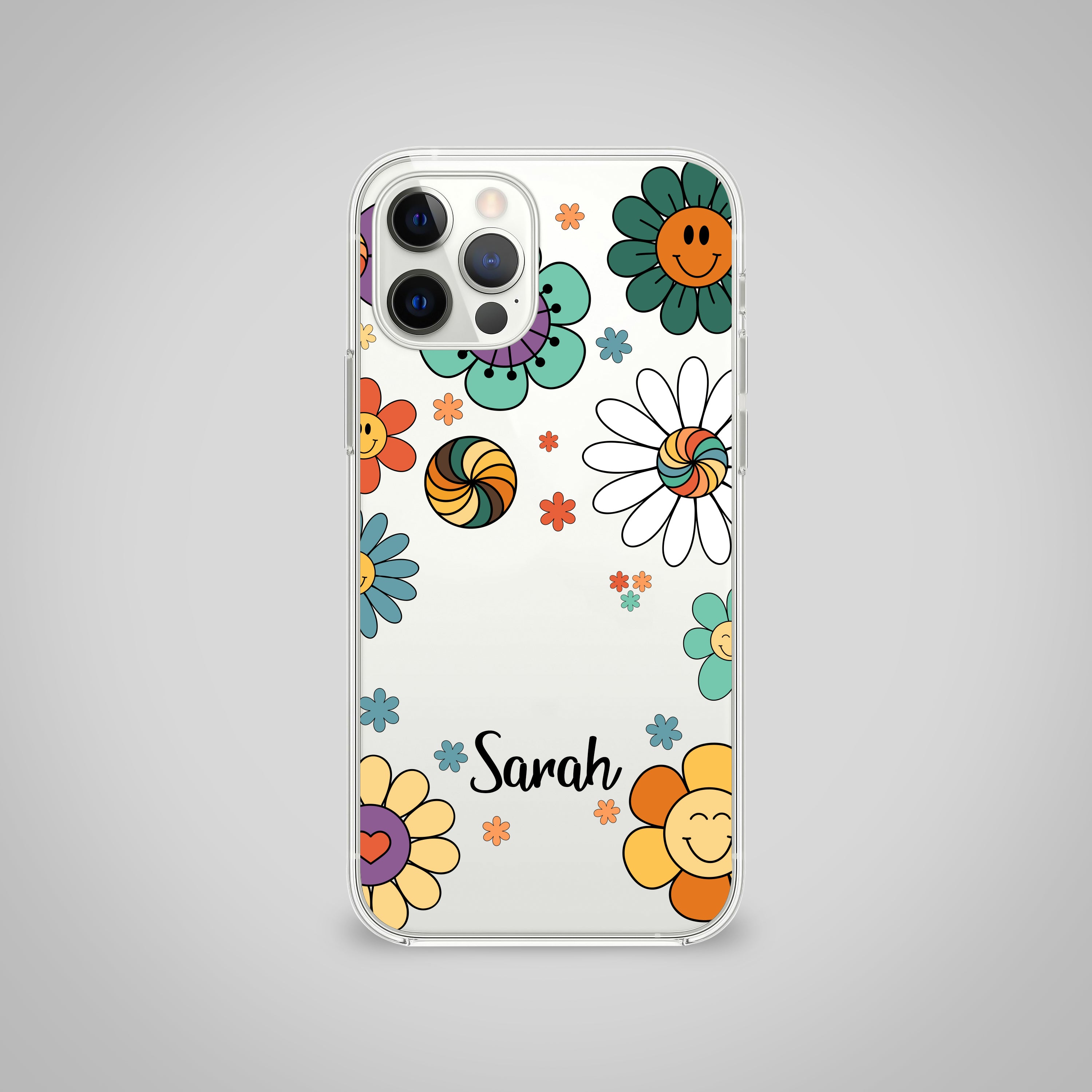 Custom Trippy garden Clear Silicone Case