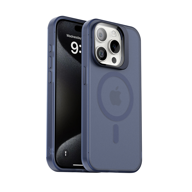 Luxury Smoky matt kickstand camera Phones Case with Magsafe - iPhone 15 Series