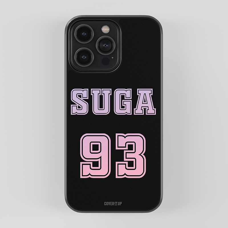 SUGA Jersey Number Glass Case