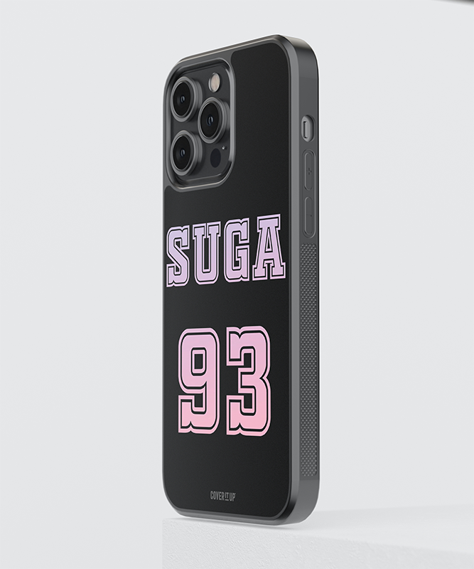 SUGA Jersey Number Glass Case