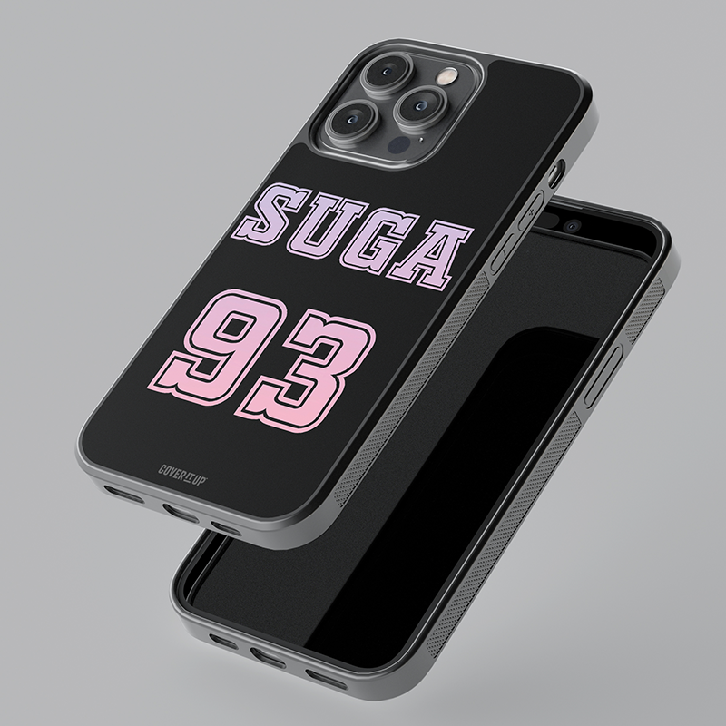 SUGA Jersey Number Glass Case