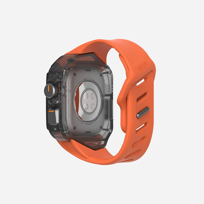 Aulumu A01 Case with Band for Apple Watch Ultra 1/2/3 | Carbon Fiber Cover | FKM Band