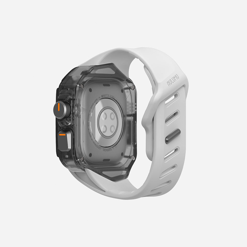 Aulumu A01 Case with Band for Apple Watch Ultra 1/2/3 | Carbon Fiber Cover | FKM Band