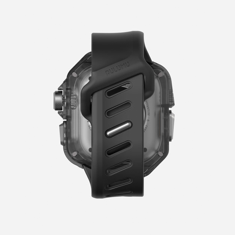 Aulumu A01 Case with Band for Apple Watch Ultra 1/2/3 | Titanium Cover | FKM Band