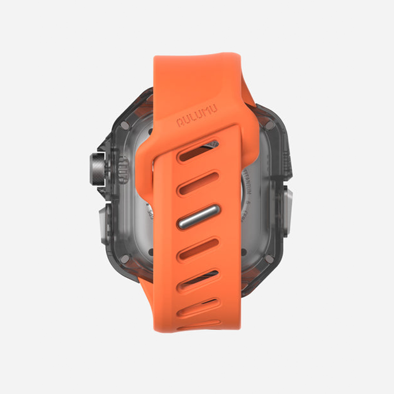Aulumu A01 Case with Band for Apple Watch Ultra 1/2/3 | Titanium Cover | FKM Band
