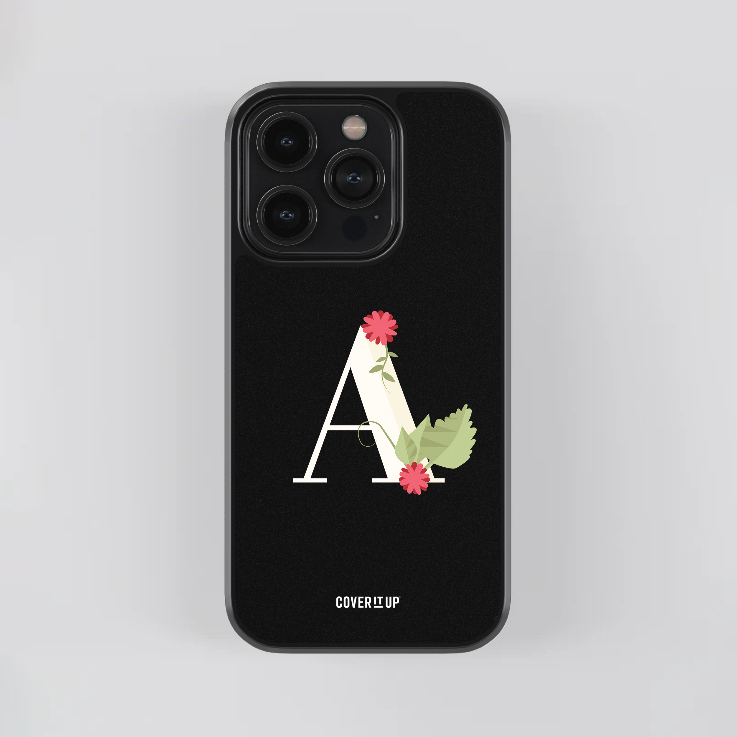 Limited Edition Floral Initial Glass Case
