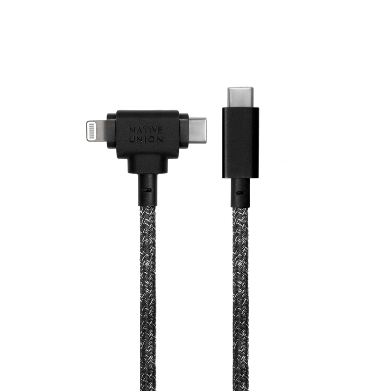 Native Union Belt Cable Duo (USB-C to USB-C & Lightning) The Impossible Cable Made Possible: The 2-In-1 Universal Cable