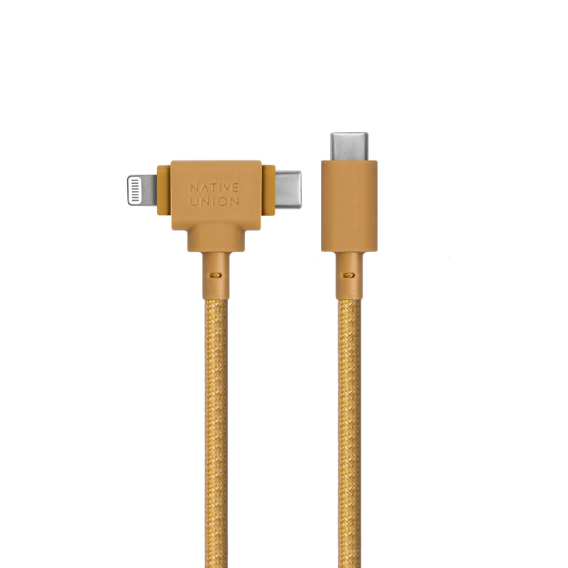 Native Union Belt Cable Duo (USB-C to USB-C & Lightning) The Impossible Cable Made Possible: The 2-In-1 Universal Cable