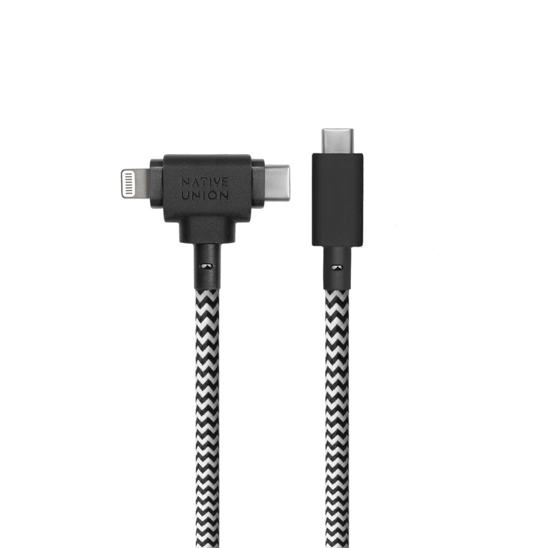 Native Union Belt Cable Duo (USB-C to USB-C & Lightning) The Impossible Cable Made Possible: The 2-In-1 Universal Cable