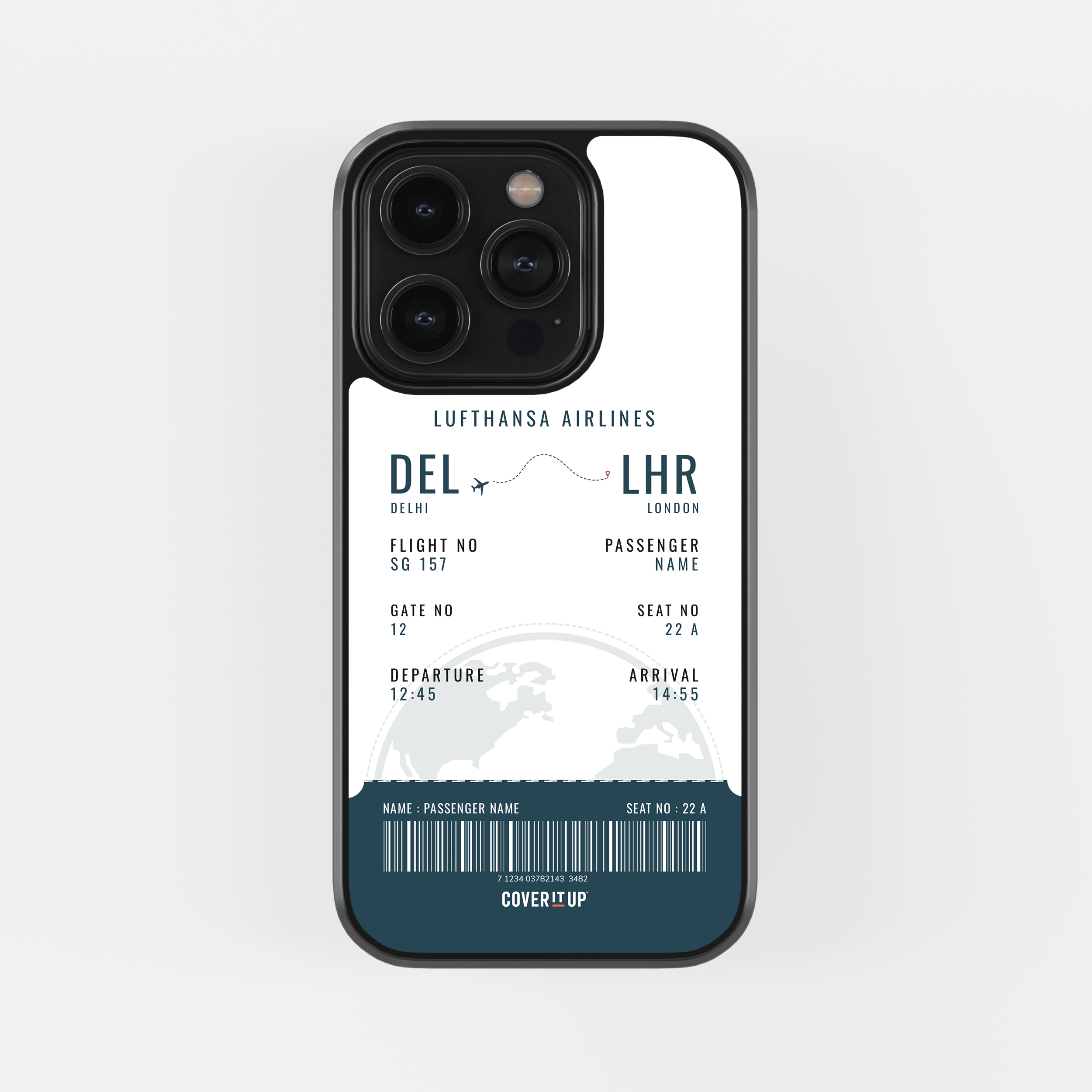 Customise Your Boarding Pass Ticket Glass Case