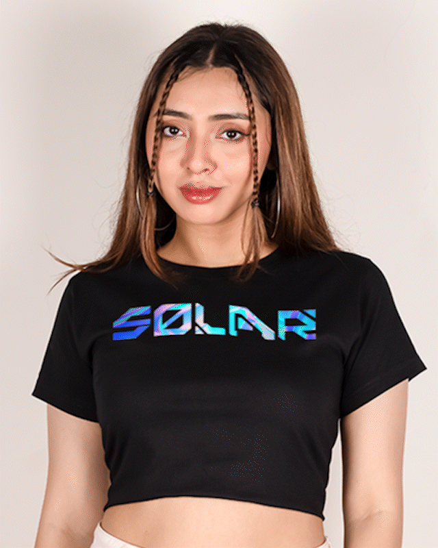 Customise your Holographic Foil Crop Top