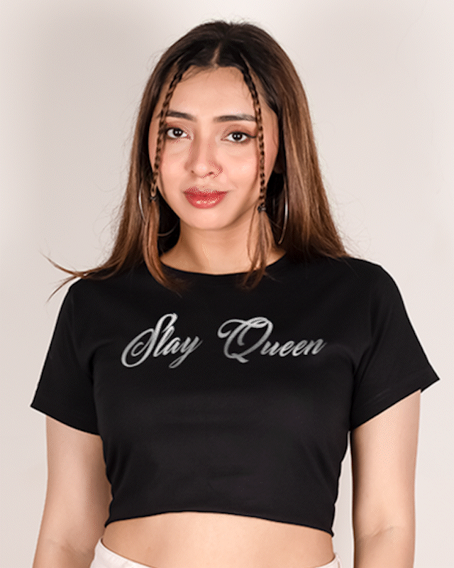 Customise your Silver Foil Crop Top