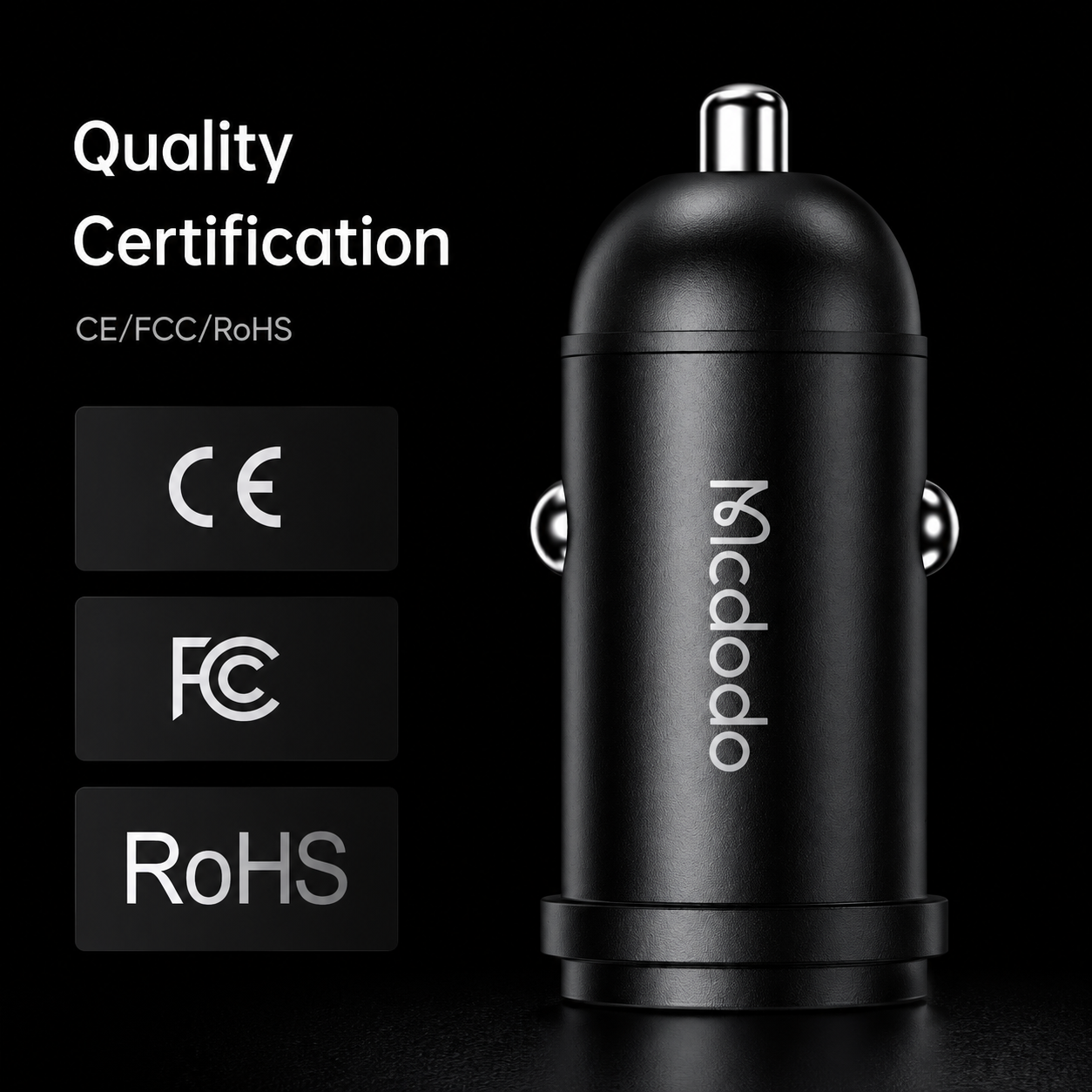 Mcdodo 30W 1C PD Fast Car Charger+ USB-C to USB-C Cable 1.2m