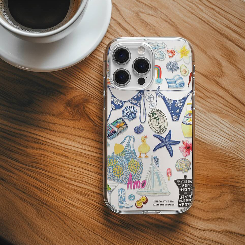 Coastal Charm Clear Silicone Case