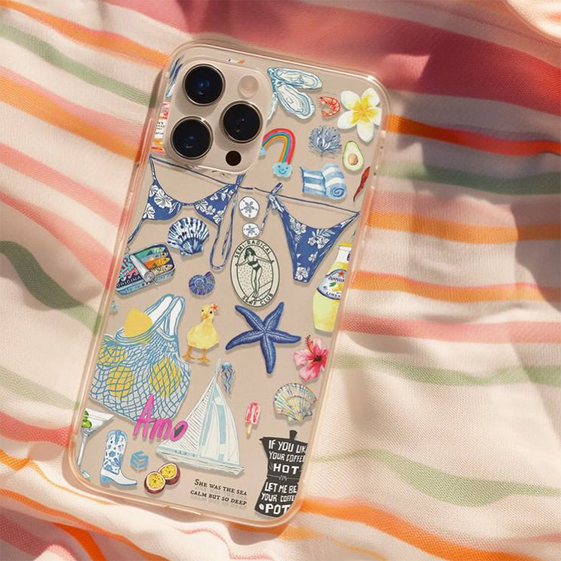 Coastal Charm Clear Silicone Case