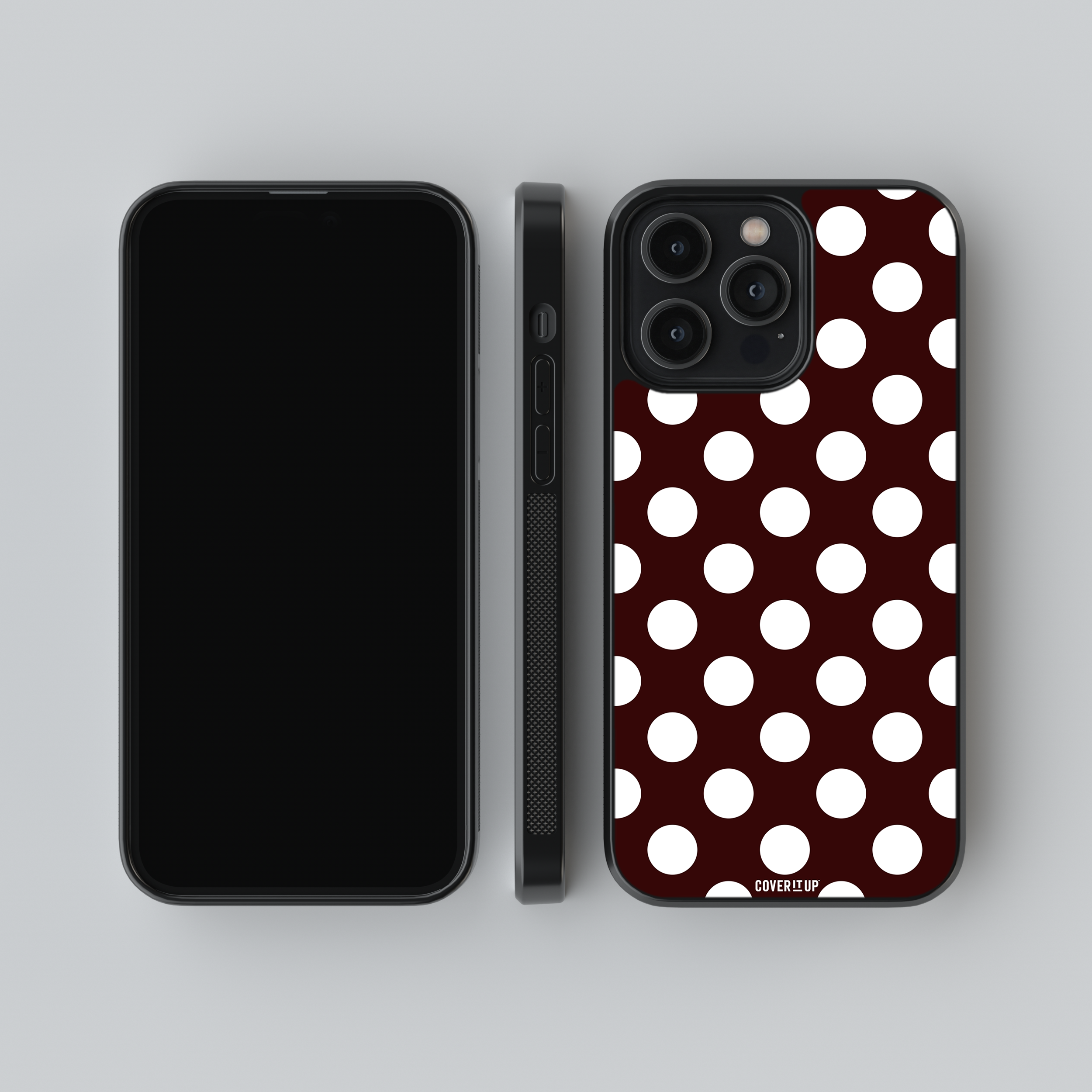 Cocoa Polka Glass Case