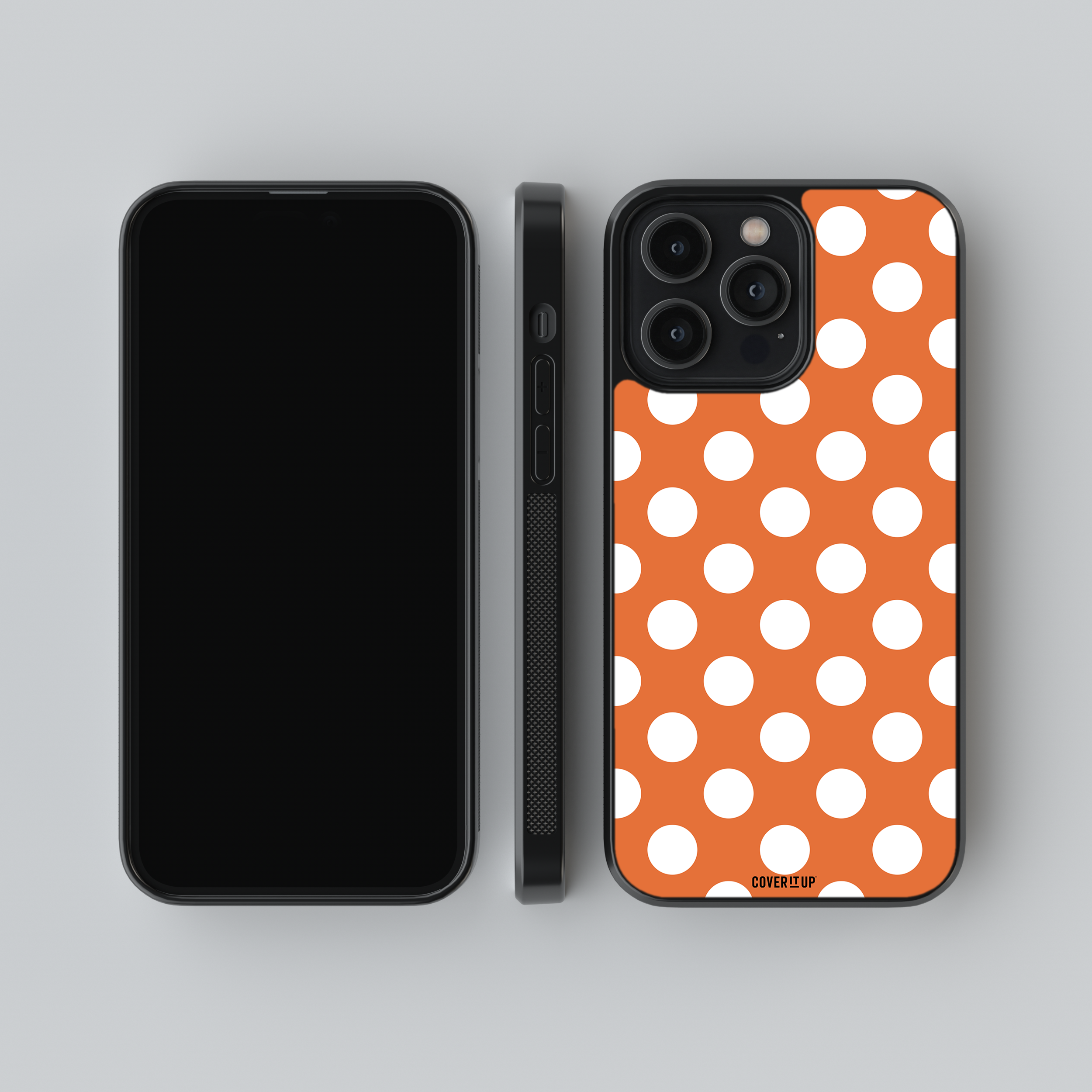 Tangerine Polka Glass Case