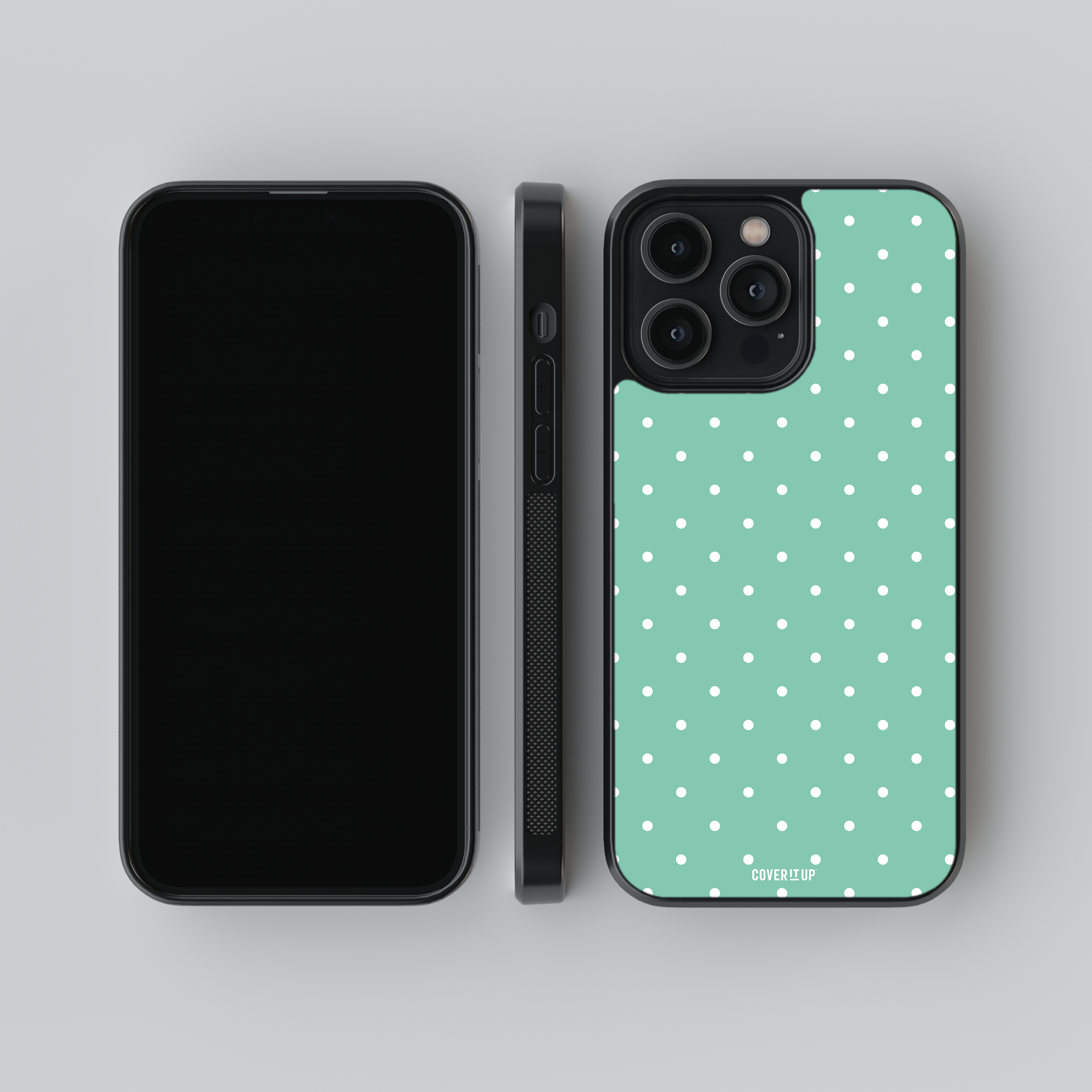 Sage Small Polka Glass Case