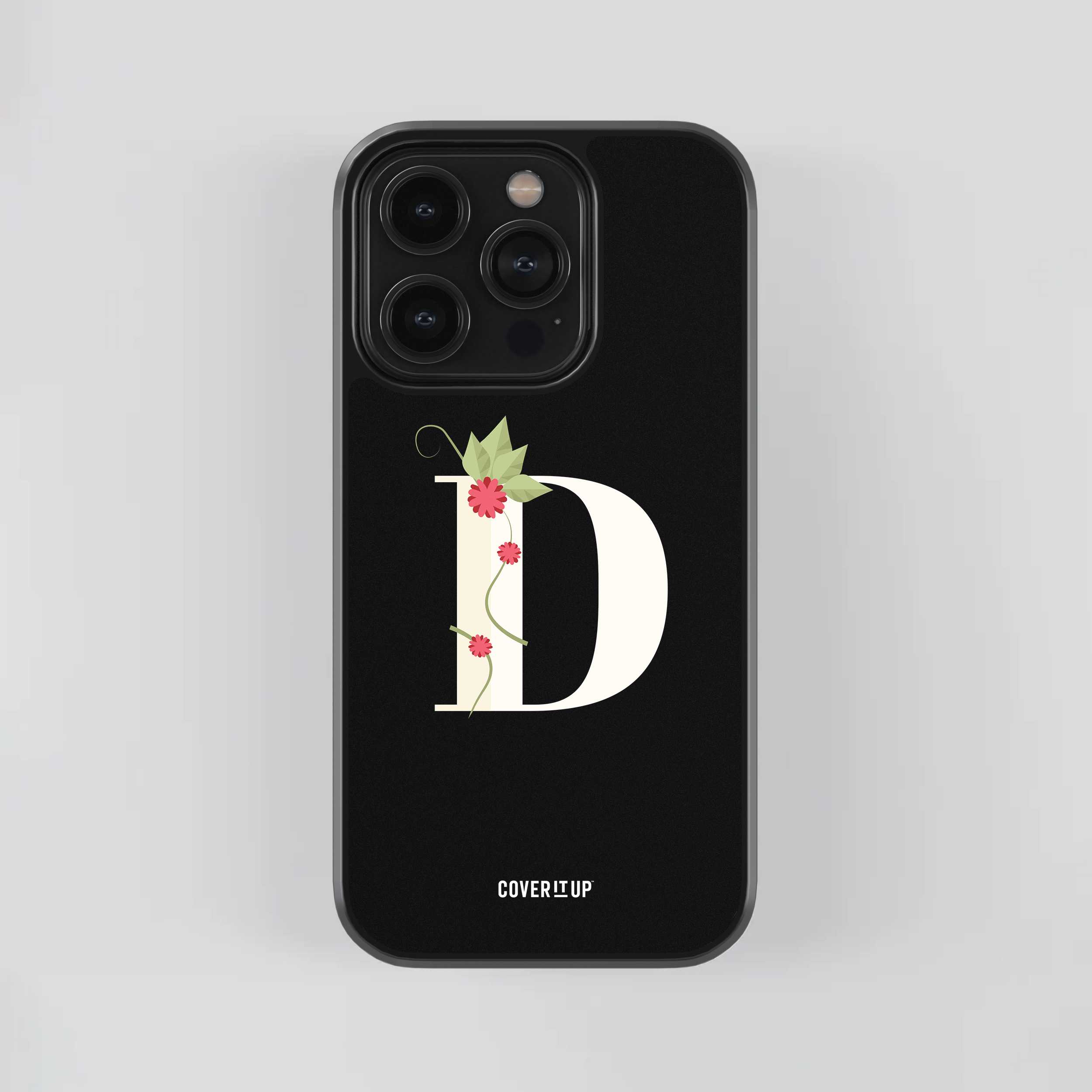 Limited Edition Floral Initial Glass Case