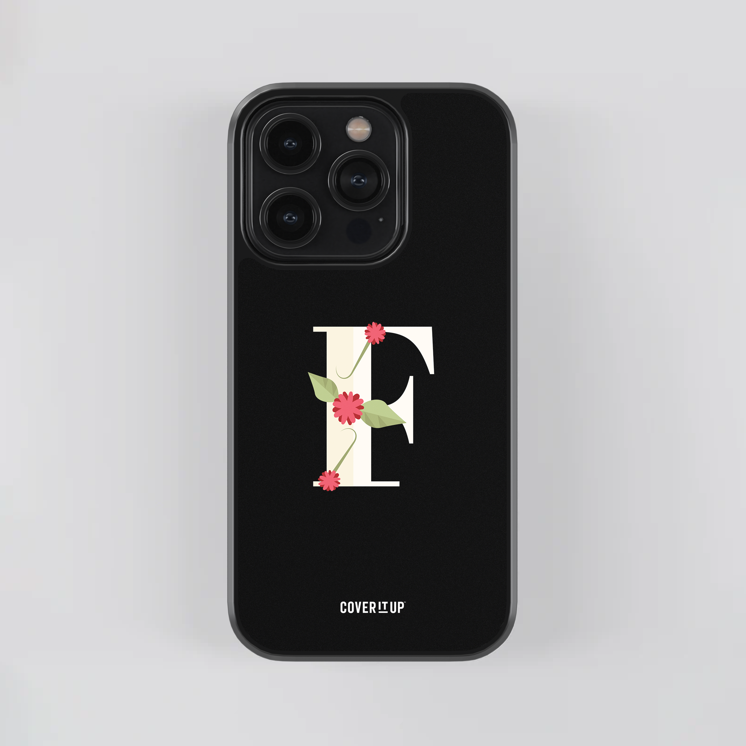 Limited Edition Floral Initial Glass Case