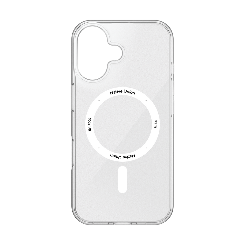 Native Union (Re) Clear Case for iPhone 16 The transparent recycled iPhone case with built-in magnets