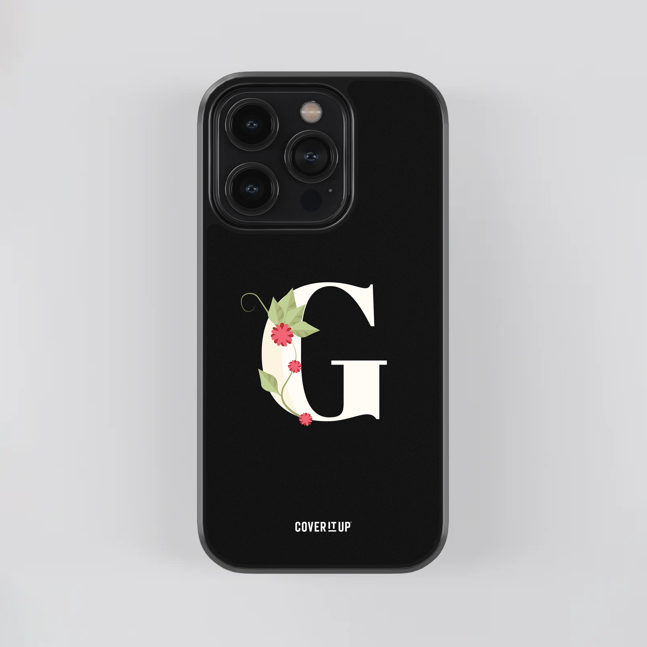 Limited Edition Floral Initial Glass Case