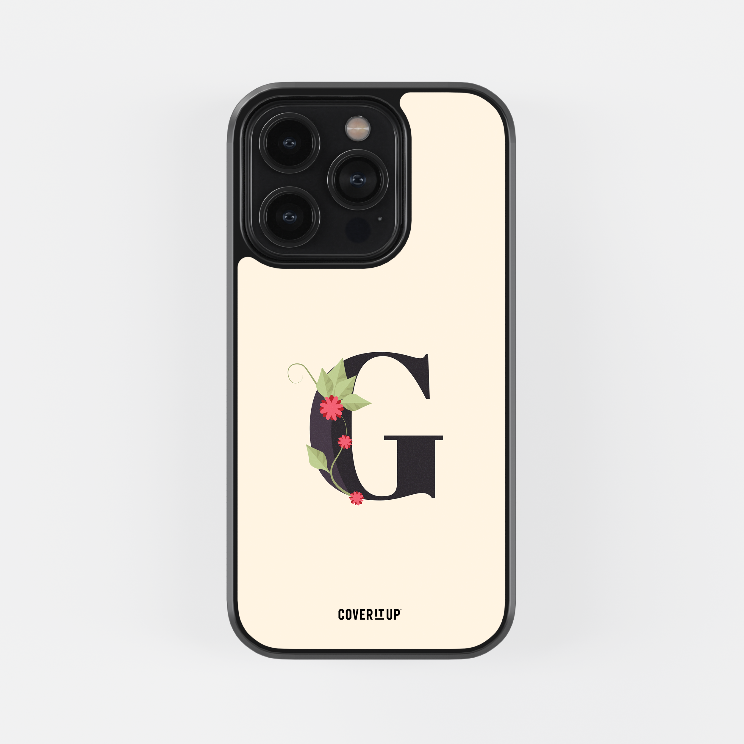 Limited Edition Floral Initial Glass Case
