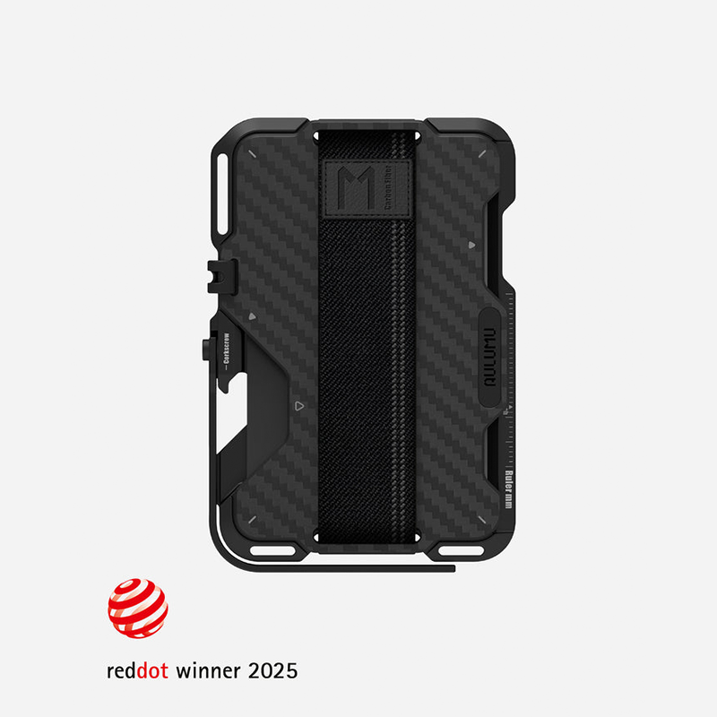 Aulumu G03 Multi-Tool Magnetic Metal Wallet | Carbon Fiber Cover | MagSafe