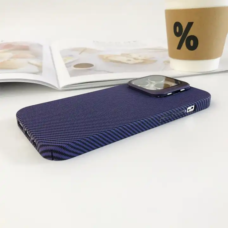 Stent Case with Carbon Fiber Aesthetic and Kickstand Camera Protection for iPhone 13 Series