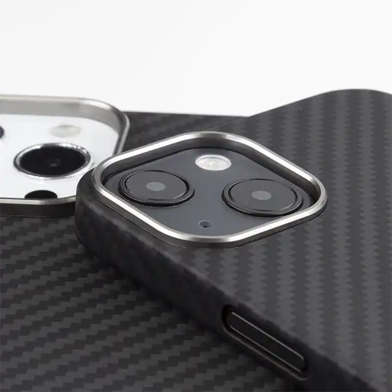 Thin Carbon Fiber Texture finish Metal side With Magsafe Case For iPhone 15 Pro