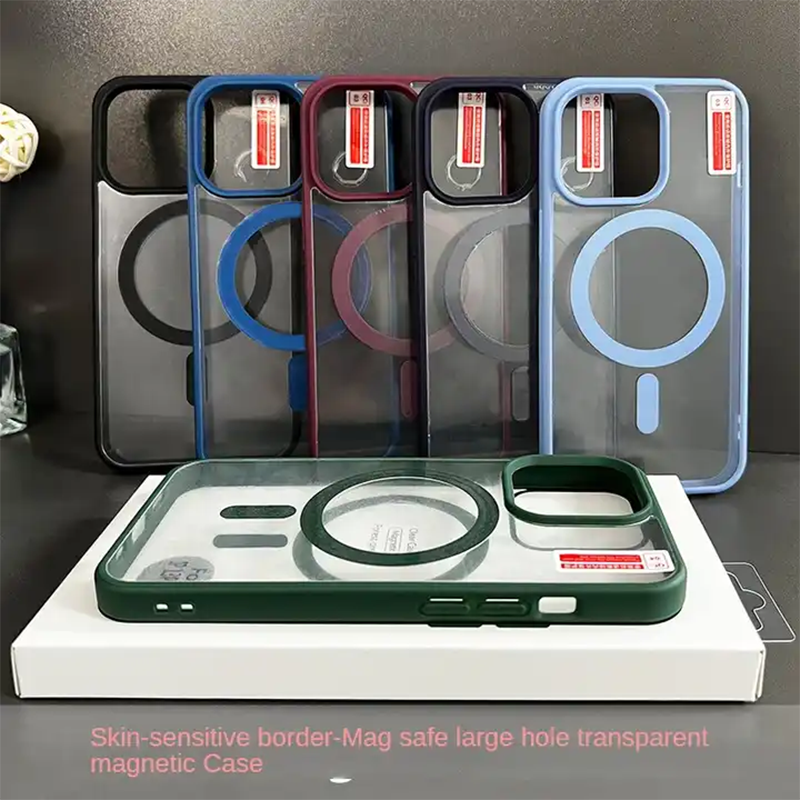 Clear and Colorful Frame With MagSafe Case