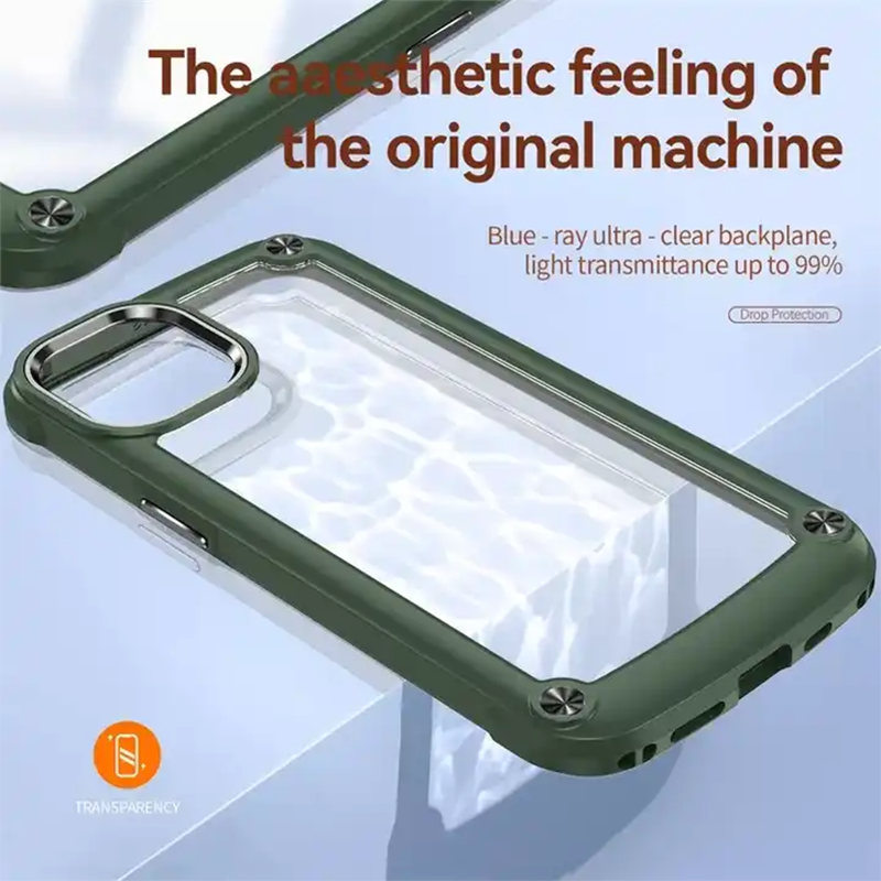 Corner Shockproof Anti-fall Bumper Hard Metal ring Protective Case
