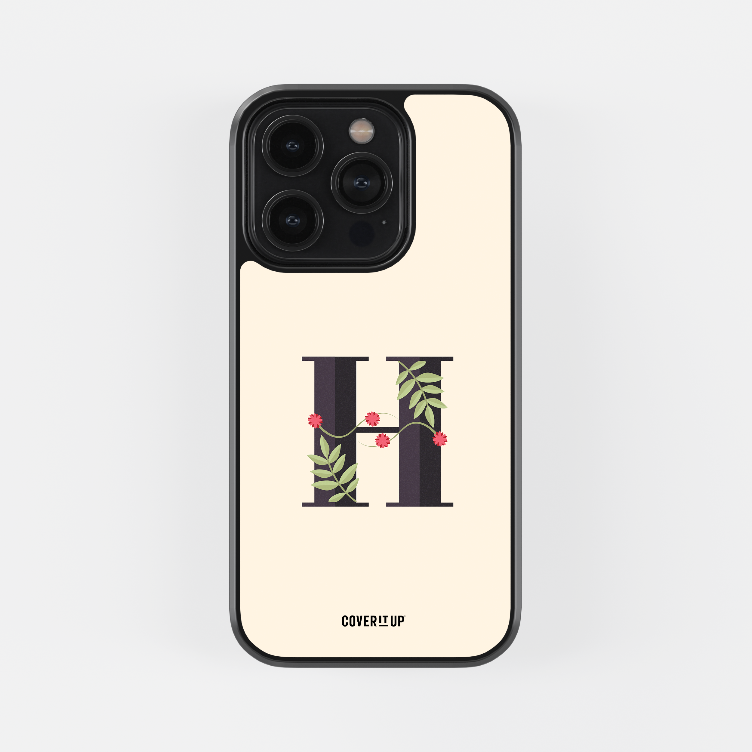 Limited Edition Floral Initial Glass Case