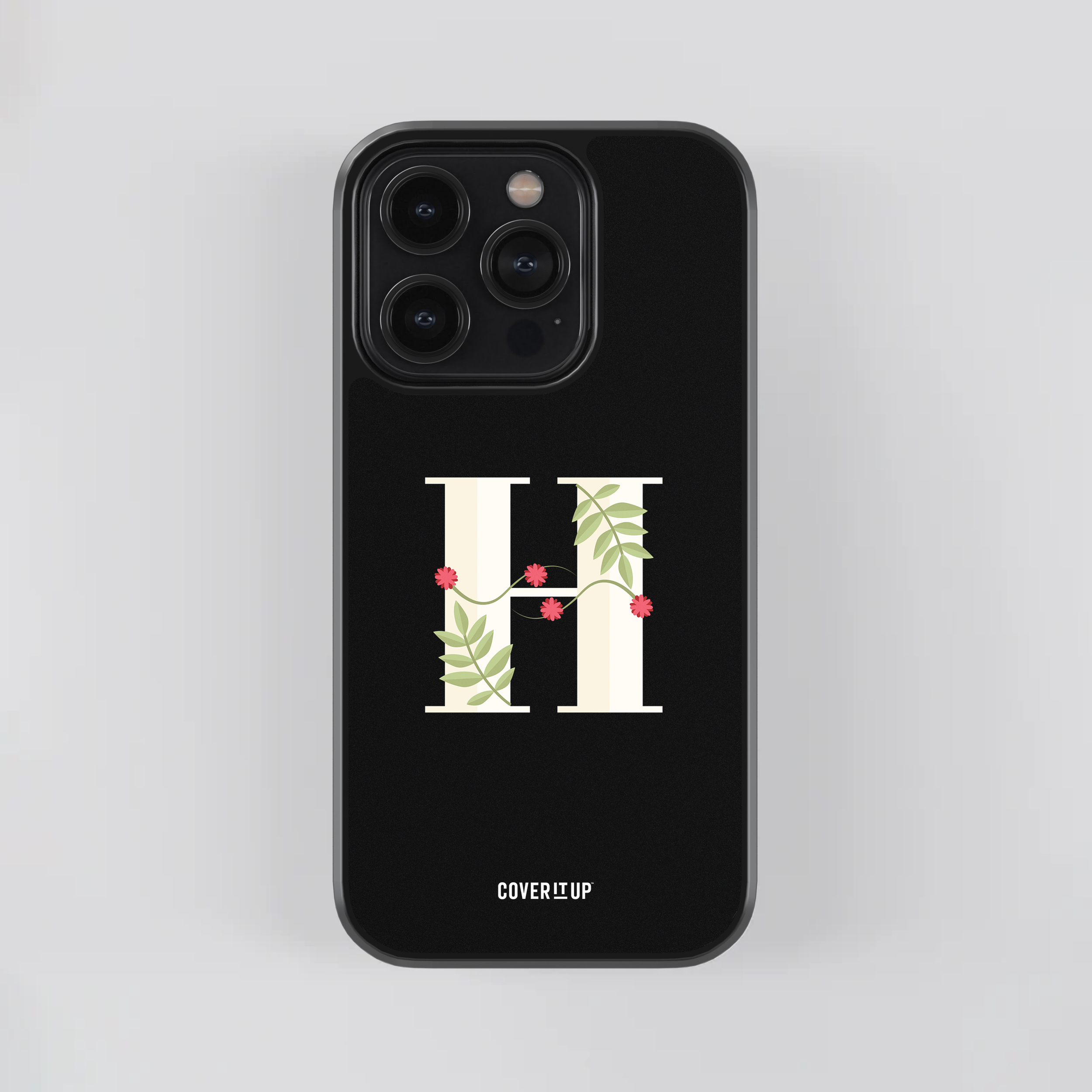 Limited Edition Floral Initial Glass Case