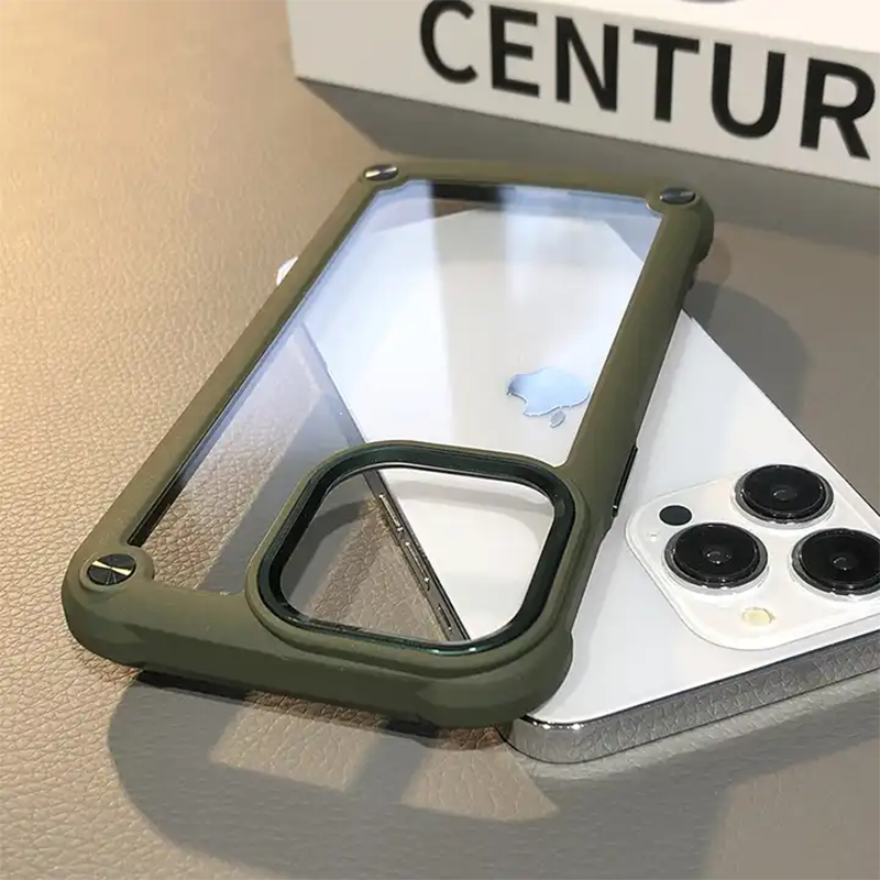 Corner Shockproof Anti-fall Bumper Hard Metal ring Protective Case