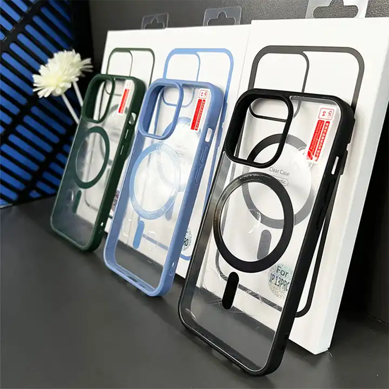 Clear and Colorful Frame With MagSafe Case for iPhone 15 Series