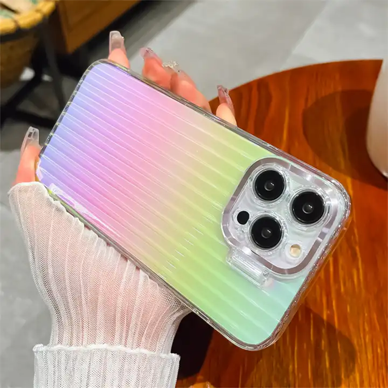 Colorful gradient Rainbow Camera Kickstand Case