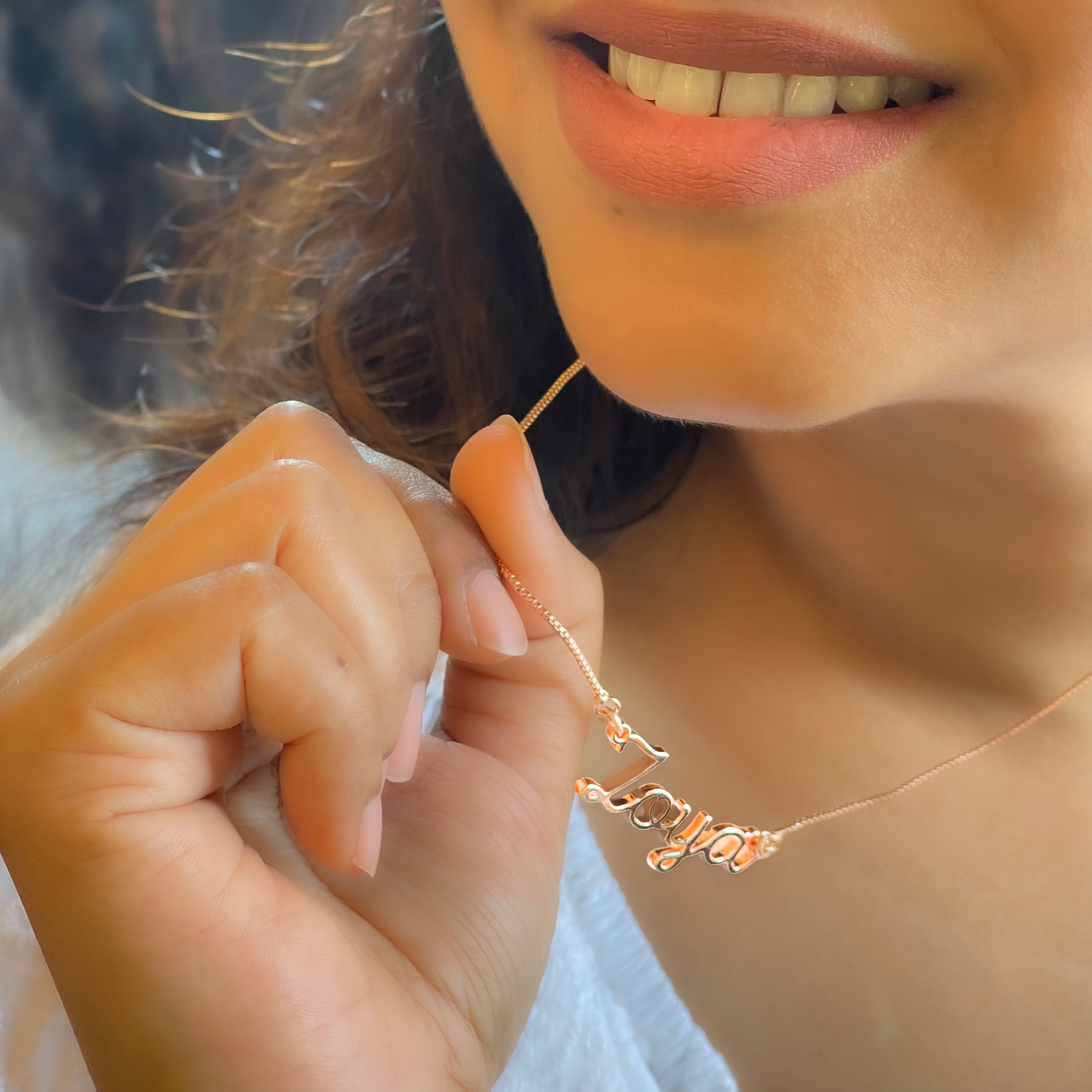 Personalised Name Necklace - Rosegold