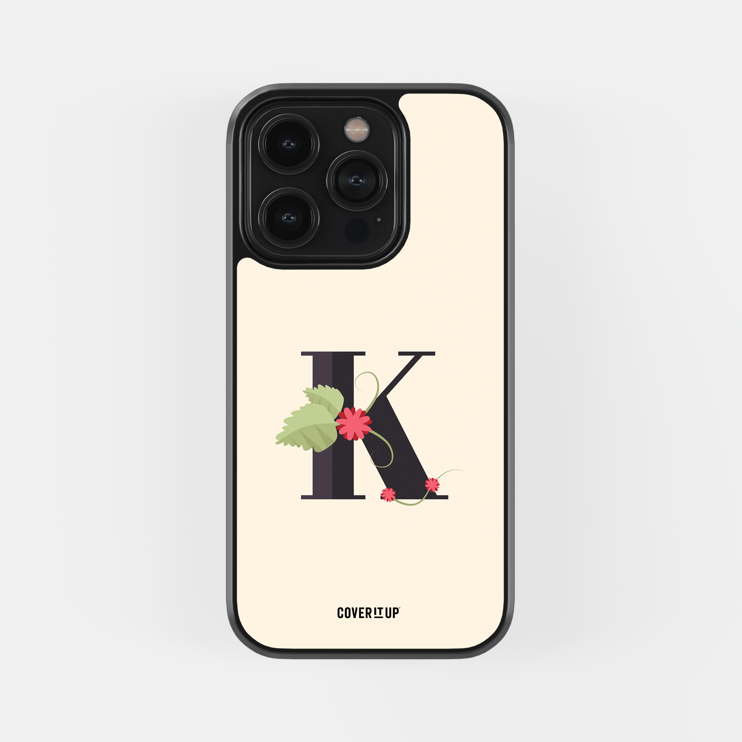 Limited Edition Floral Initial Glass Case