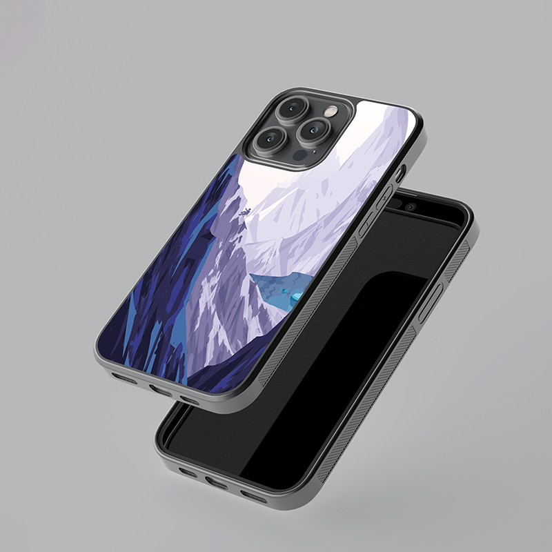 Mountain Climbing Glass Case