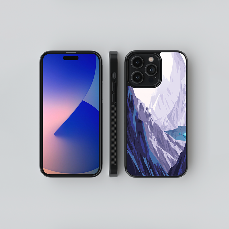 Mountain Climbing Glass Case