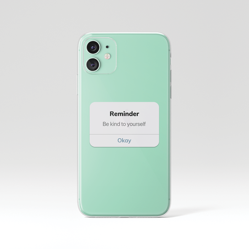 Custom Reminder Clear Silicone Case