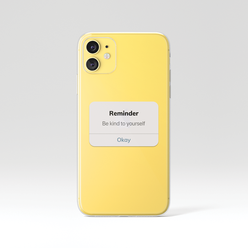 Custom Reminder Clear Silicone Case