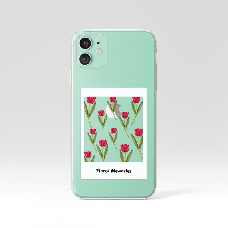 Custom Floral Memories  Clear Silicone Case