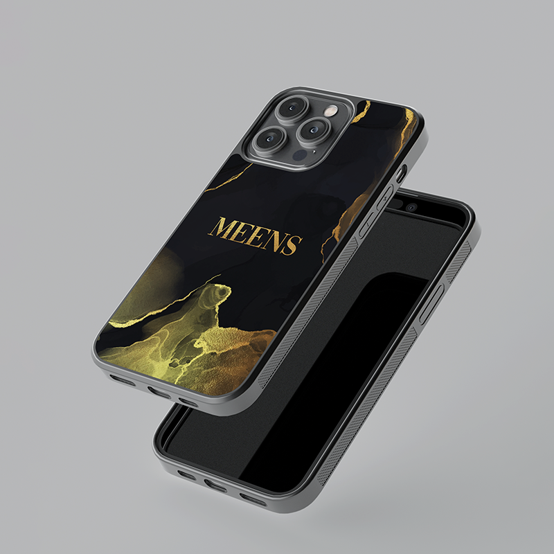 Custom Golden Ink Fusion Glass Case