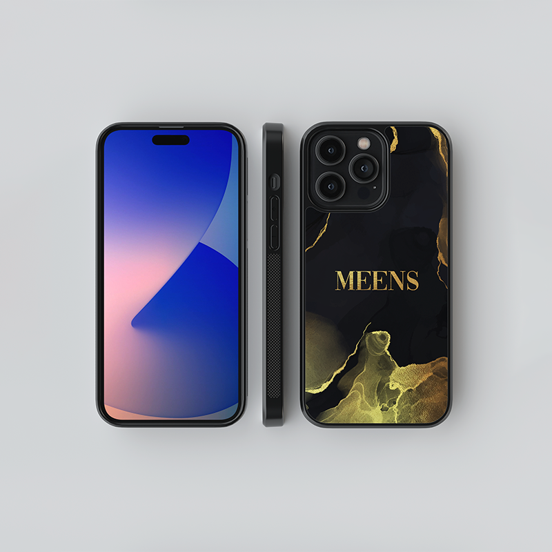 Custom Golden Ink Fusion Glass Case