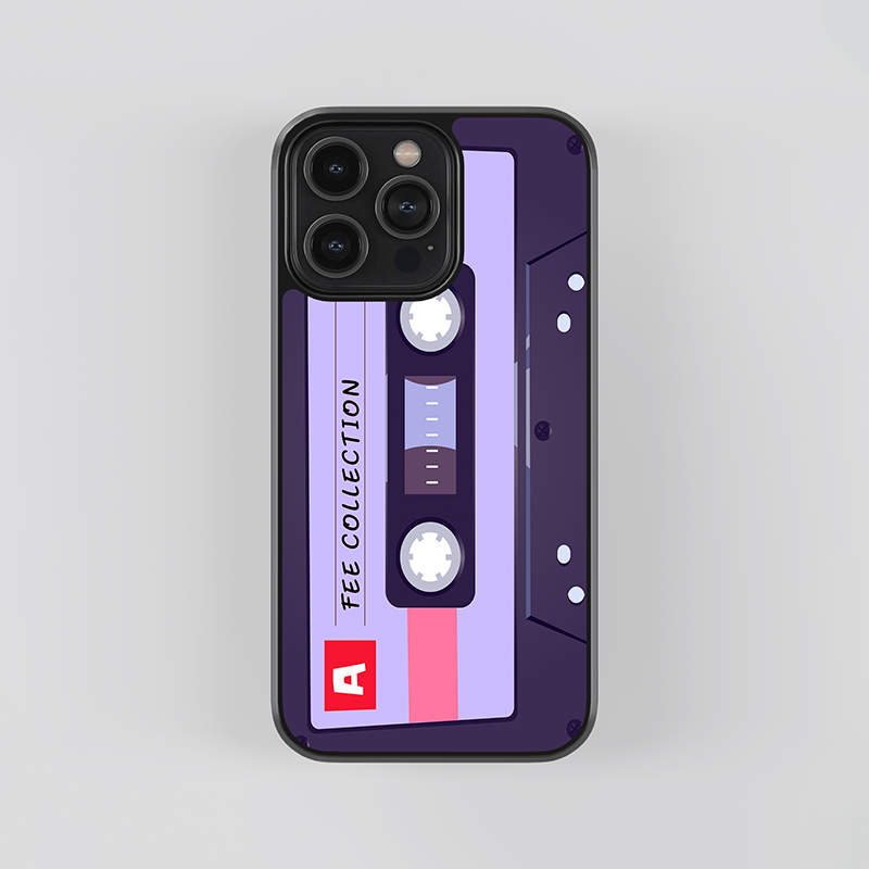 Custom Retro Cassette Glass Case