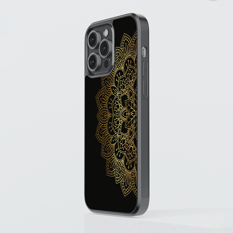Midnight Mandala Glass Case