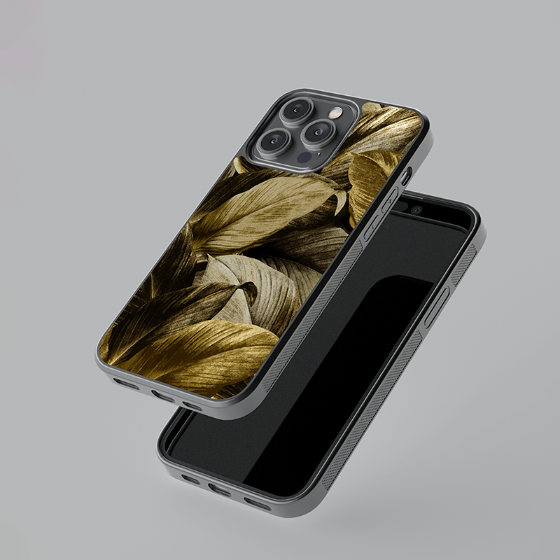 Shimmering Leaves Glass Case